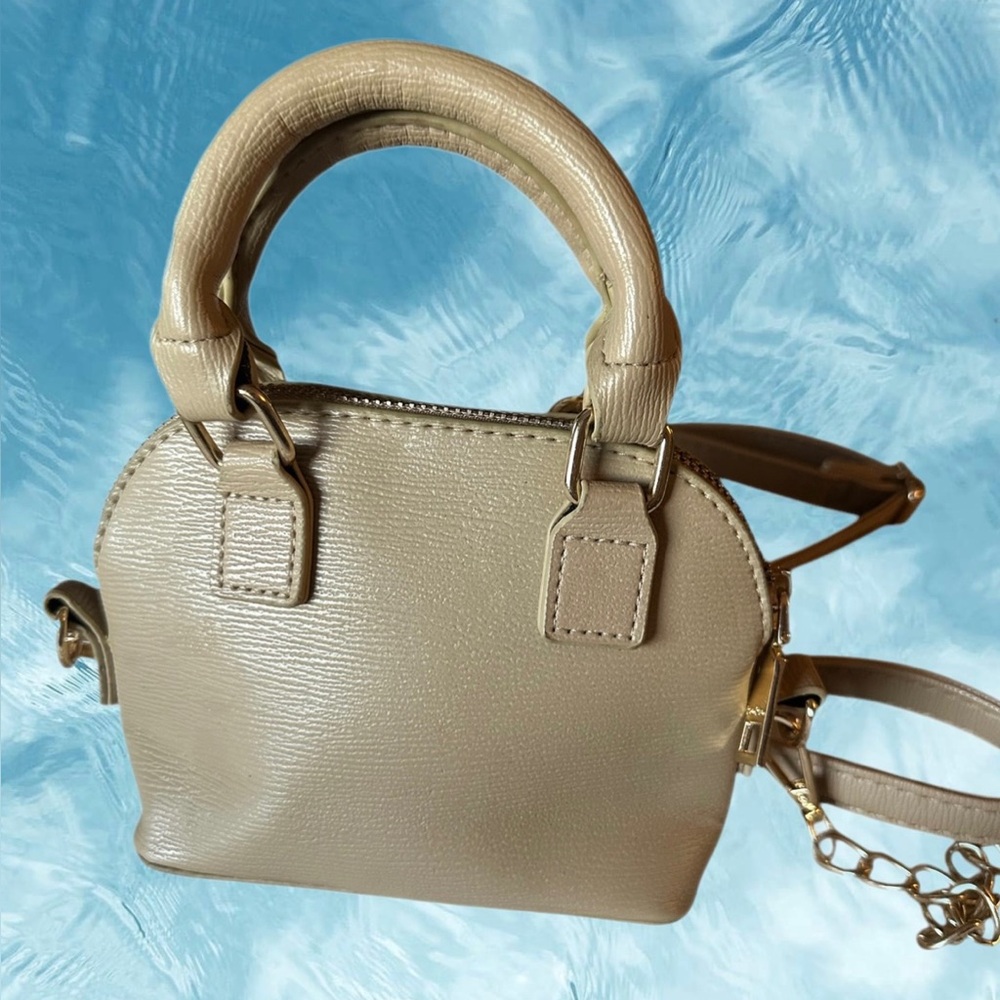 Bebe Gianna Micro Dome Crossbody in Beige NWOT - Picture 8 of 9